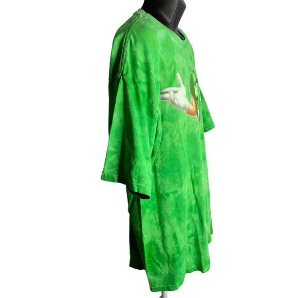 Vintage M&Ms World Crewneck T Shirt 2XL Green Tie Dye Short Sleeve Snack Tee - Picture 6 of 7